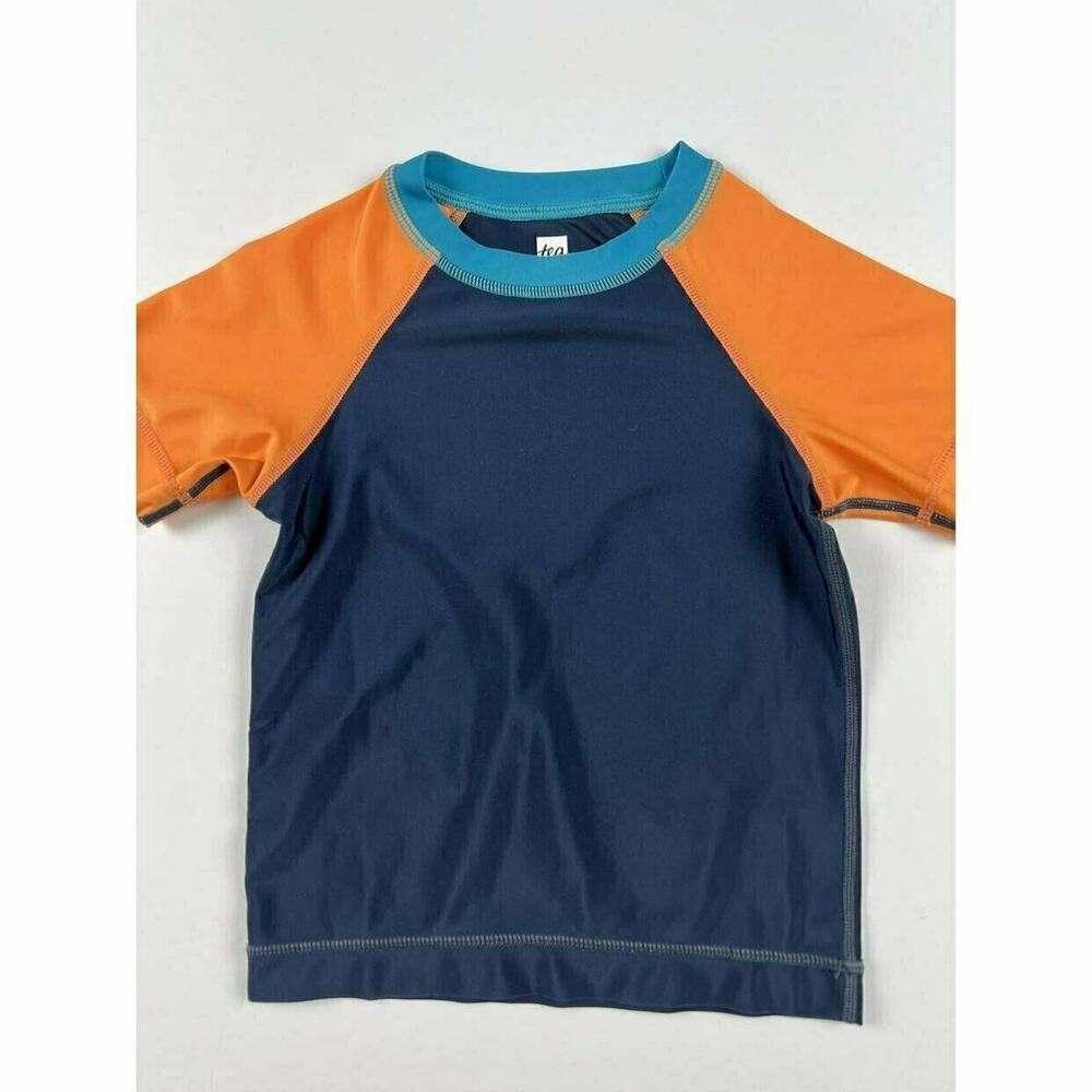 Tea Collection Color Block Short Sleeve Rash Guard size 2 - Picture 5 of 6